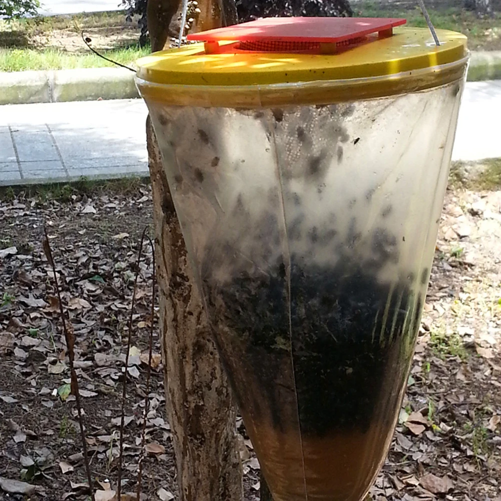 Disposable Mosquito Trap Catcher Flies Catching Bag Hanging Flies Catcher with Bait for Parks/Canteens/Restaurants/Farms Outdoor