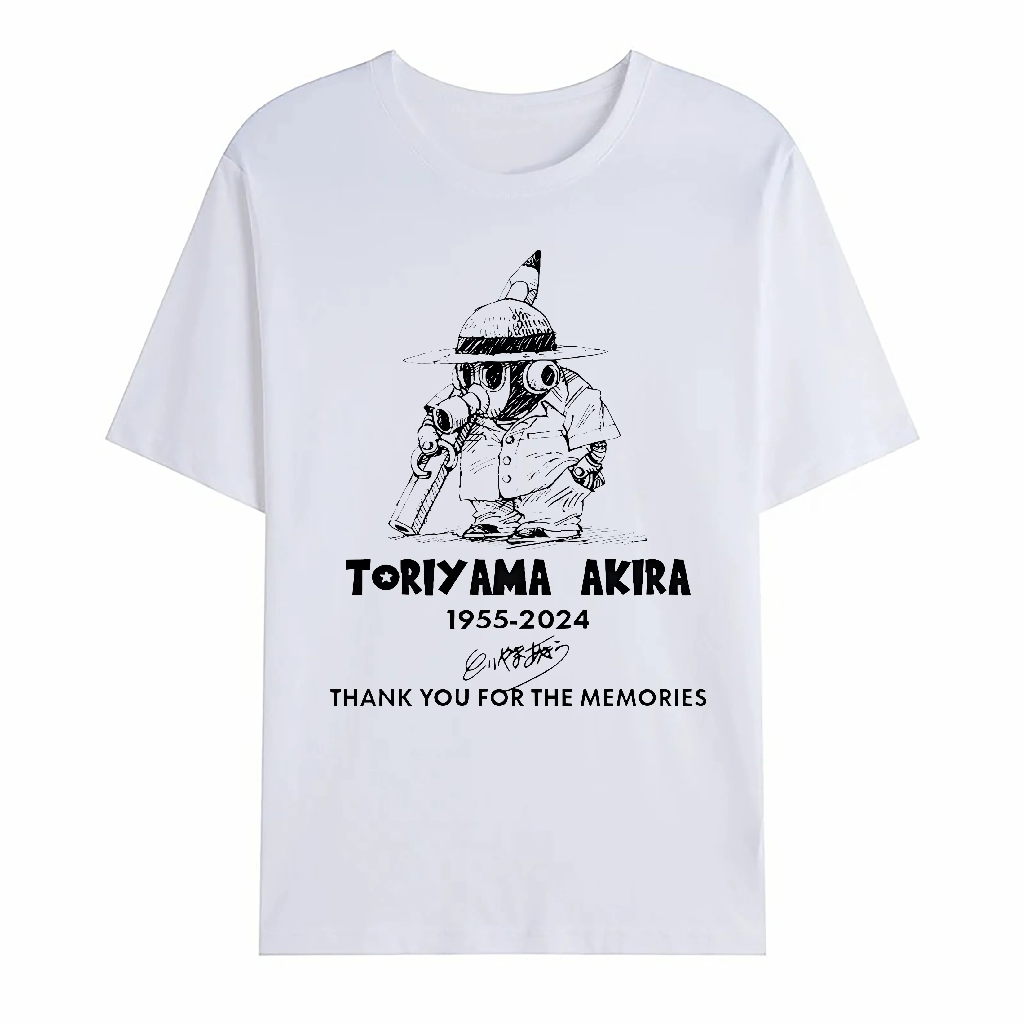 

2024 O-neck T Shirt Casual 68 Toriyama Akira 1955-2024 Thank You for The Memories T-shirt Oversized Comfortable Casual S-3XL