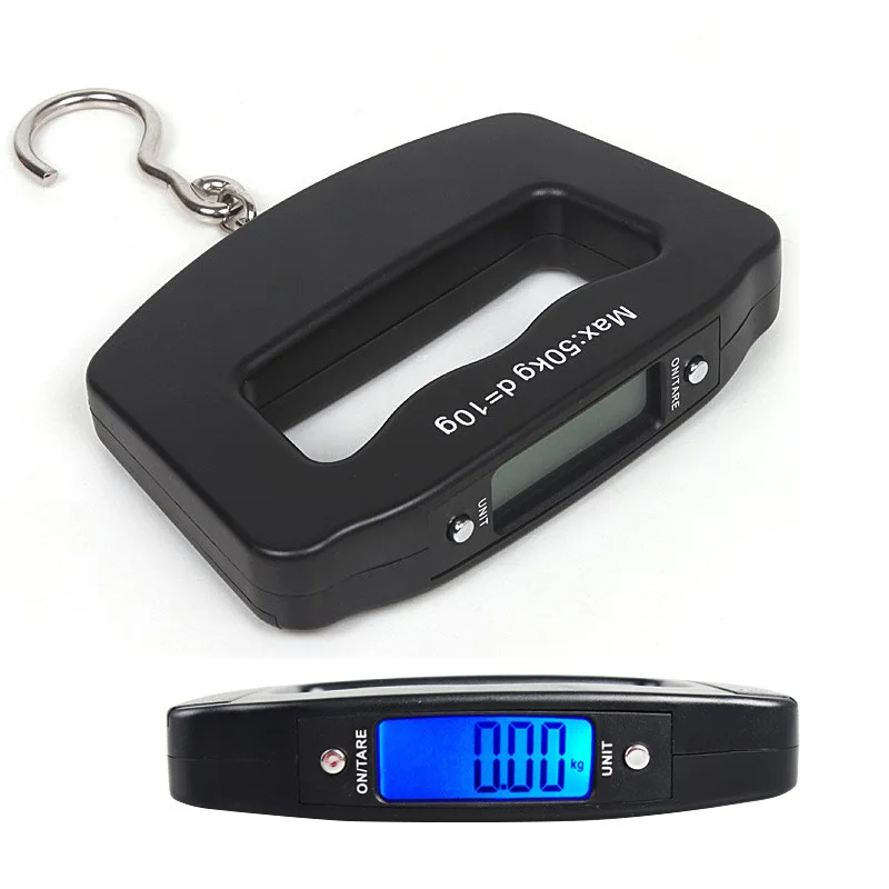 Bilancia per Bagagli da Viaggio 50kg/10g, Bilancia Elettronica Portatile con Gancio, Bilancia di Precisione per Consegne Express e Pesca
