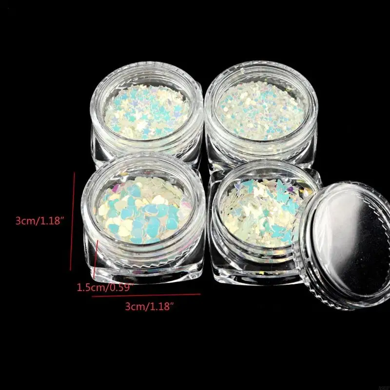 A9BF for Butterfly Star Luminous Sequins 4-Style Glow Glitters DIY D