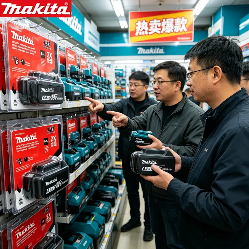 

Original Makita 18V 6.0Ah Rechargeable Battery for Makita Power Tools with LED Li-ion Replacement LXT BL1860 BL1850