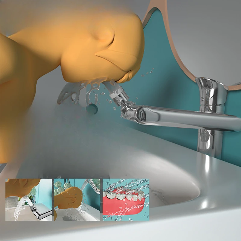 Household Universal Hot and Cold Washbasin Washbasin Basin Faucet Digital Display Folding Single Handle Single Hole