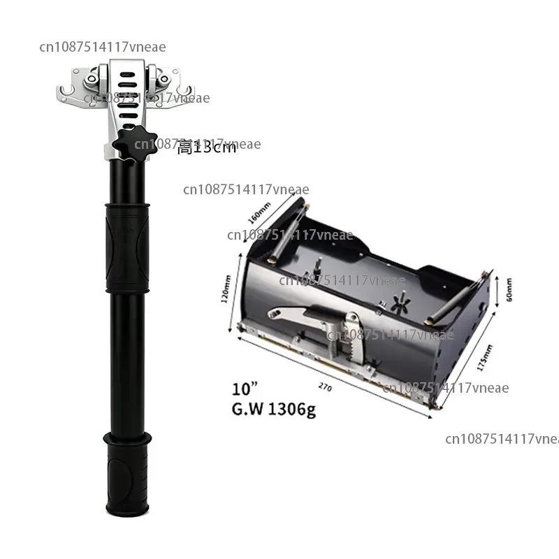 10-Inch Aluminum Drywall Flat Finishing Box Tool Adjustable Height 40