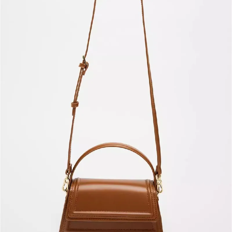 Bolsas crossbody de couro vintage para mulheres, aba pequena, bolsa axilas, bolsas axilas e bolsas, designer feminina, 2024