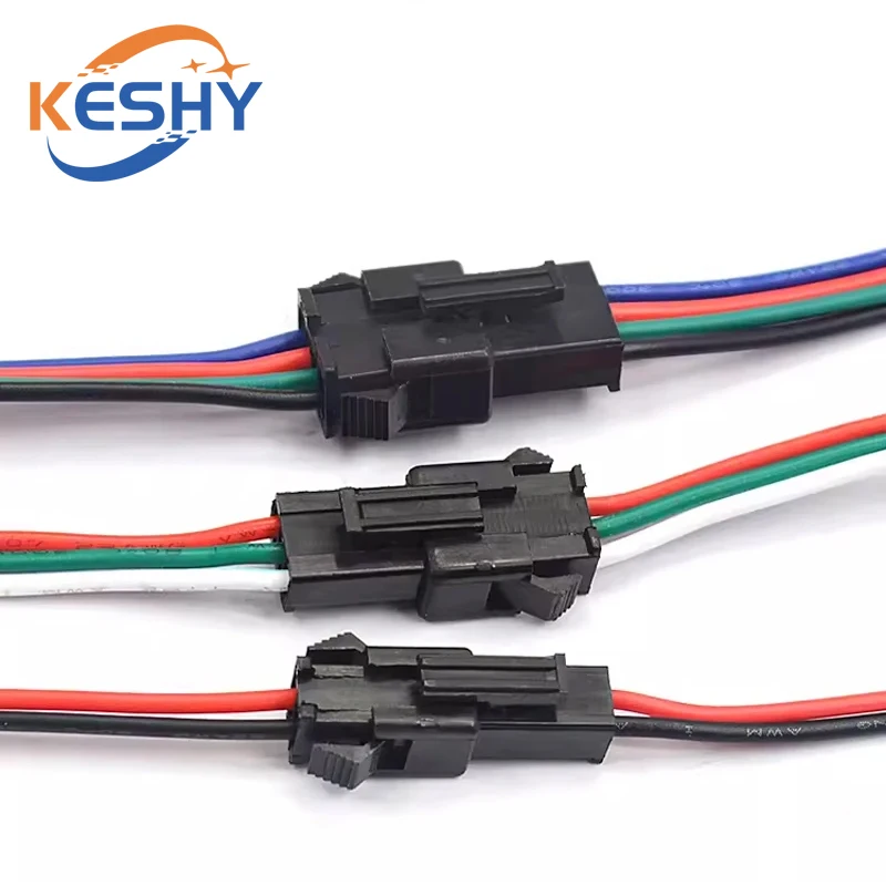 5Pairs 20CM 30CM 40CM JST SM 2P 3P 4P Plug Socket Male to Female Wire Connector LED Strips Lamp Driver Connectors Quick Adapter - Image 6