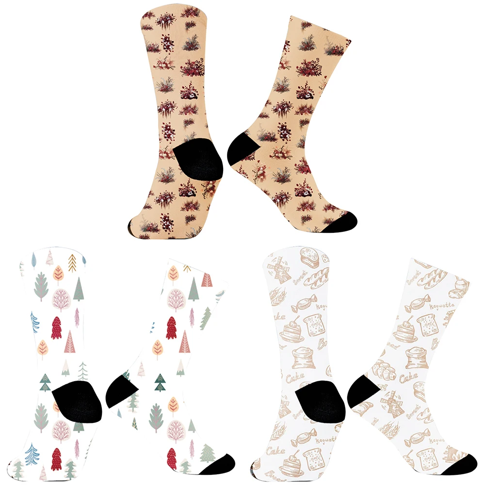 Chaussettes longues transparentes en coton imprimé animal, fleurs, oiseaux, art, chat, Harajuku, fines, respirantes, été, nouveau, 2024