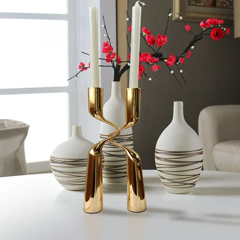 European Classical Candle Cup Metal Candlestick Candle Holder For Home Decoration