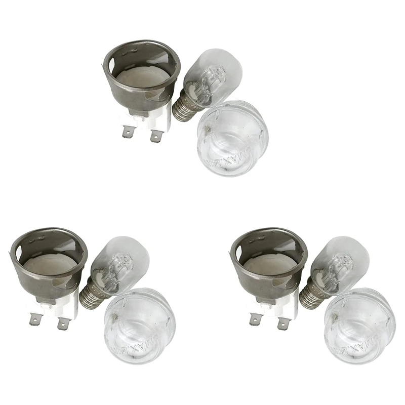 6Set E14 High Temperature Resistance 300 Celsius 250V 25W Oven Lamp,Oven Lamp Holder,Oven Lighting Ceramic Lamp Head