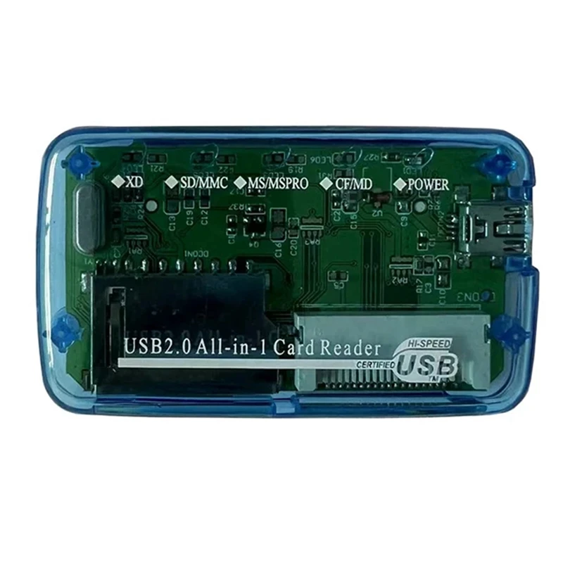 USB 2.0 Card Reader Dongle CF MS TF M2 XD SD Memory Card Writer 480Mbps View Data Transfer Adapter Plug Play