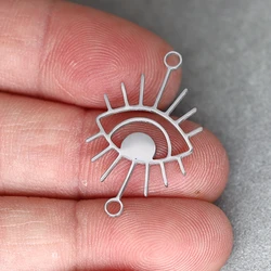 3pcs Stainless Steel Devil Eye Pendant Connector Charms for Jewelry Making DIY Craft Vintage Bracelets Necklace Metal Accessory