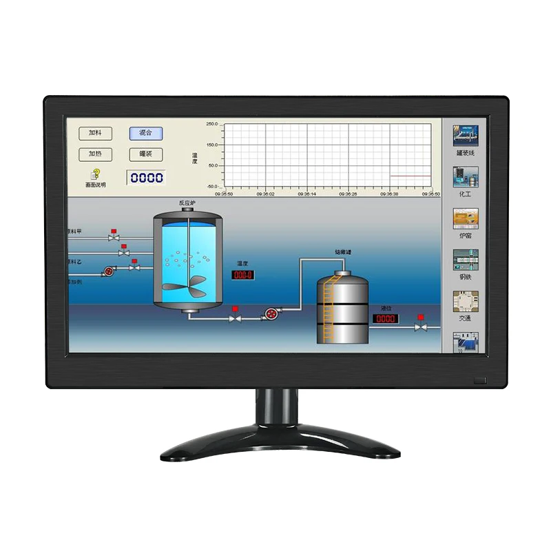 Imagem -03 - Anmite-industrial Desktop Monitor com Entrada Hdmi Vga para Segurança Cctv Tft Lcd Display 16:10 Widescreen 10.1