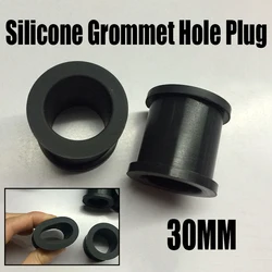 1-3PCS 30mm Black Hollow Silicone Rubber Snap-on Grommet Hole Plug Ring Gasket Wire Cable Wiring Protect Bush Seal Stopper