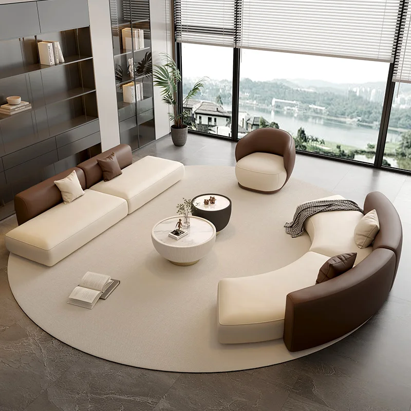 أريكة مكتب حديثة وبسيطة على الطراز الشمالي الكريمي لصالونات التجميل واستقبال منطقة الراحة والتفاوض أثاث المكاتب Dipavan FYOS #1