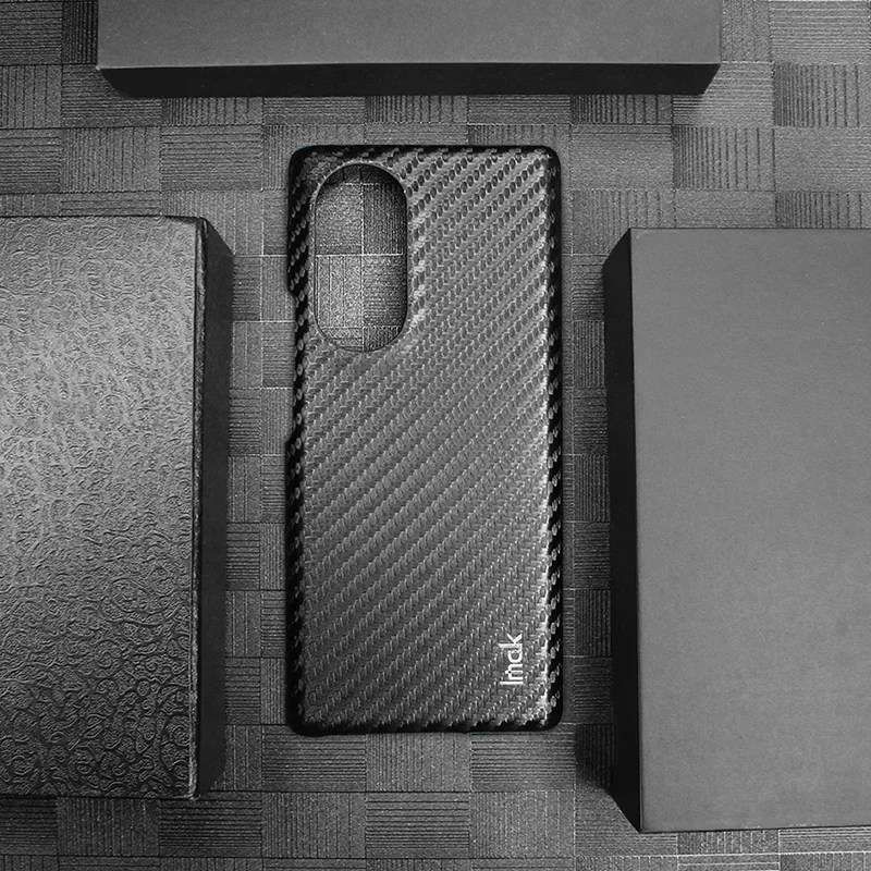 Honor70 90 Pro 5G IMAK Carbon Fiber Pattern Back Panel for Huawei Honor 70 Case Hard Matte PU Leather Cover Phone Honor 90 NX9