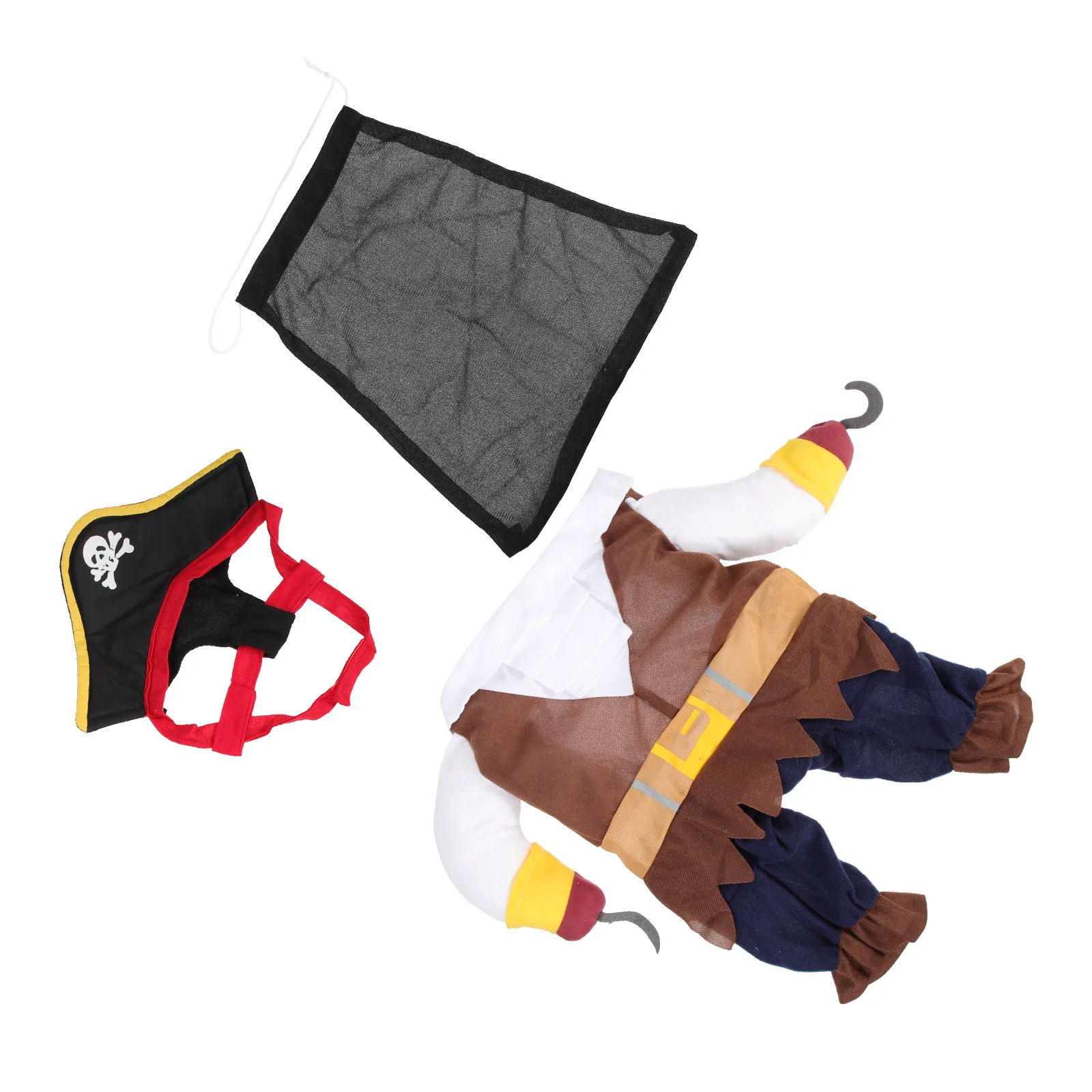 

1 set Cotton Pet Pirate Costume for Small Dogs Halloween Halloween Clothes Dog Cosplay Clothes Puppy Apparel Dog Jacket
