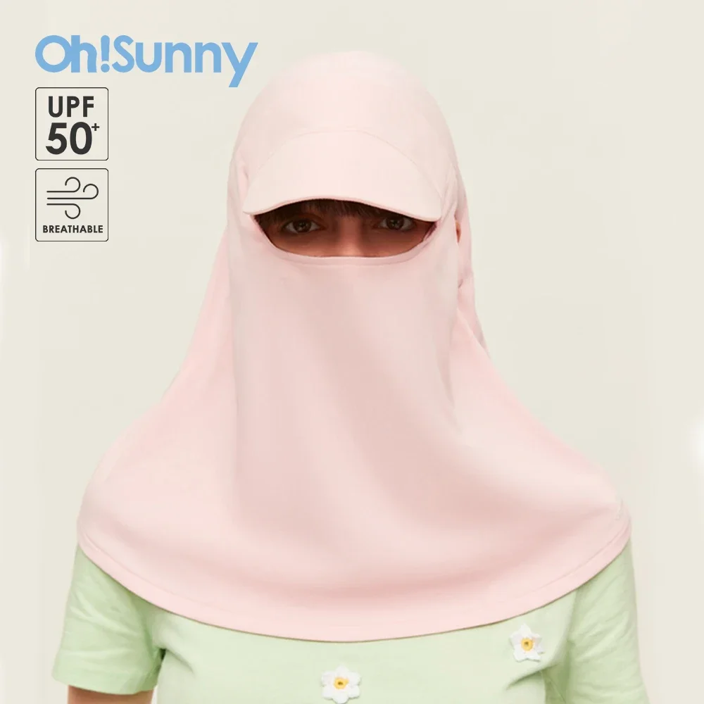 

OhSunny Sunscreen Balaclava Full Face Mask Windproof Breathable Buttons Brim Neck Protect Headgear Scarf Outdoor Cycling