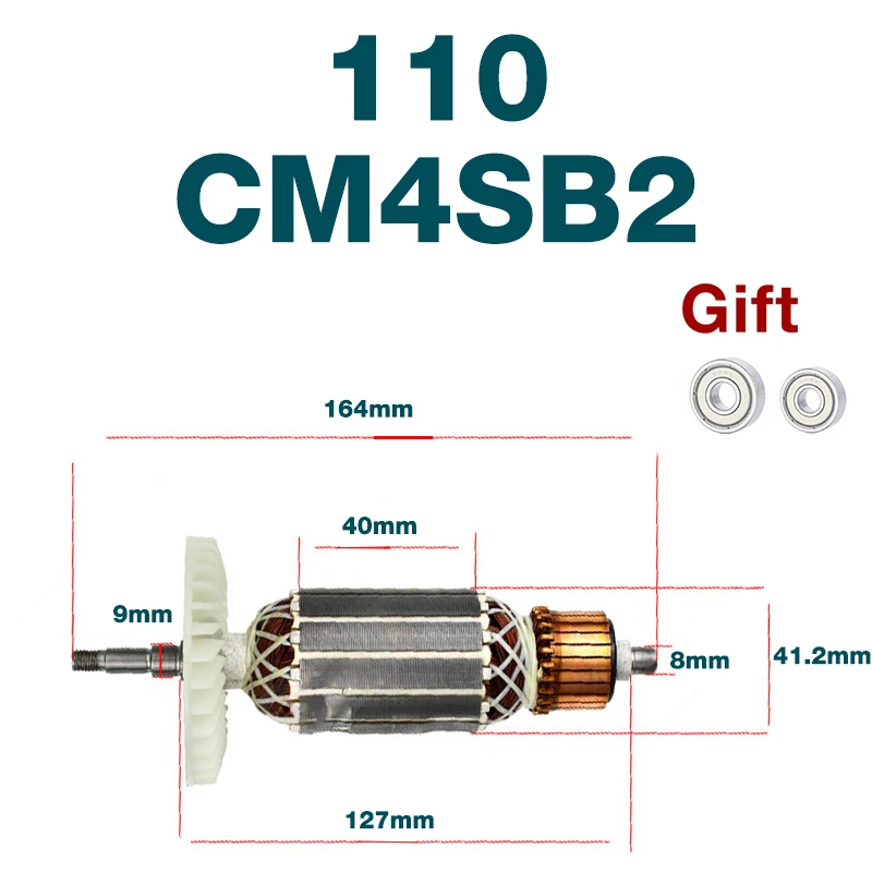 AC110-130V Rotor Stator for Hitachi 110 CM4SB2 Cloud Stone Machine Power Tools Armature Rotor Anchor Stator Coil Replacement