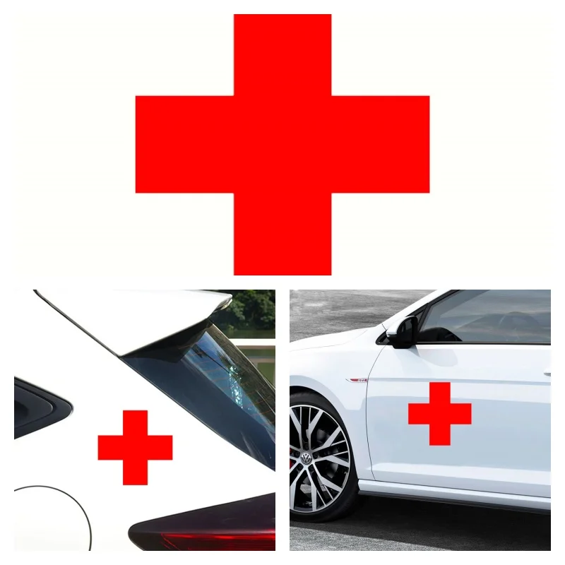 

Car Sticker RED MEDICAL CROSS Accessories Decorate Vinyl Styling Cover Scratches Waterproof Motorcycle Decals