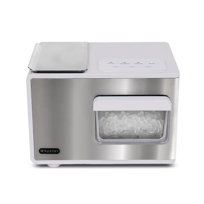 

Ice Maker, Countertop Portable Maker, IBX-388WS SonicSnö, Automatic Self-CleaningwithRemovablee Drawer Compact Maker