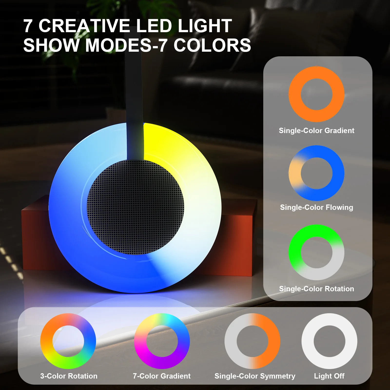 IPX7 مقاوم للماء العائمة سمّاعات بلوتوث لاسلكي يدوي دعوة صندوق تشغيل الموسيقى مع ضوء RGB الحمام حمام سباحة مشغل موسيقى