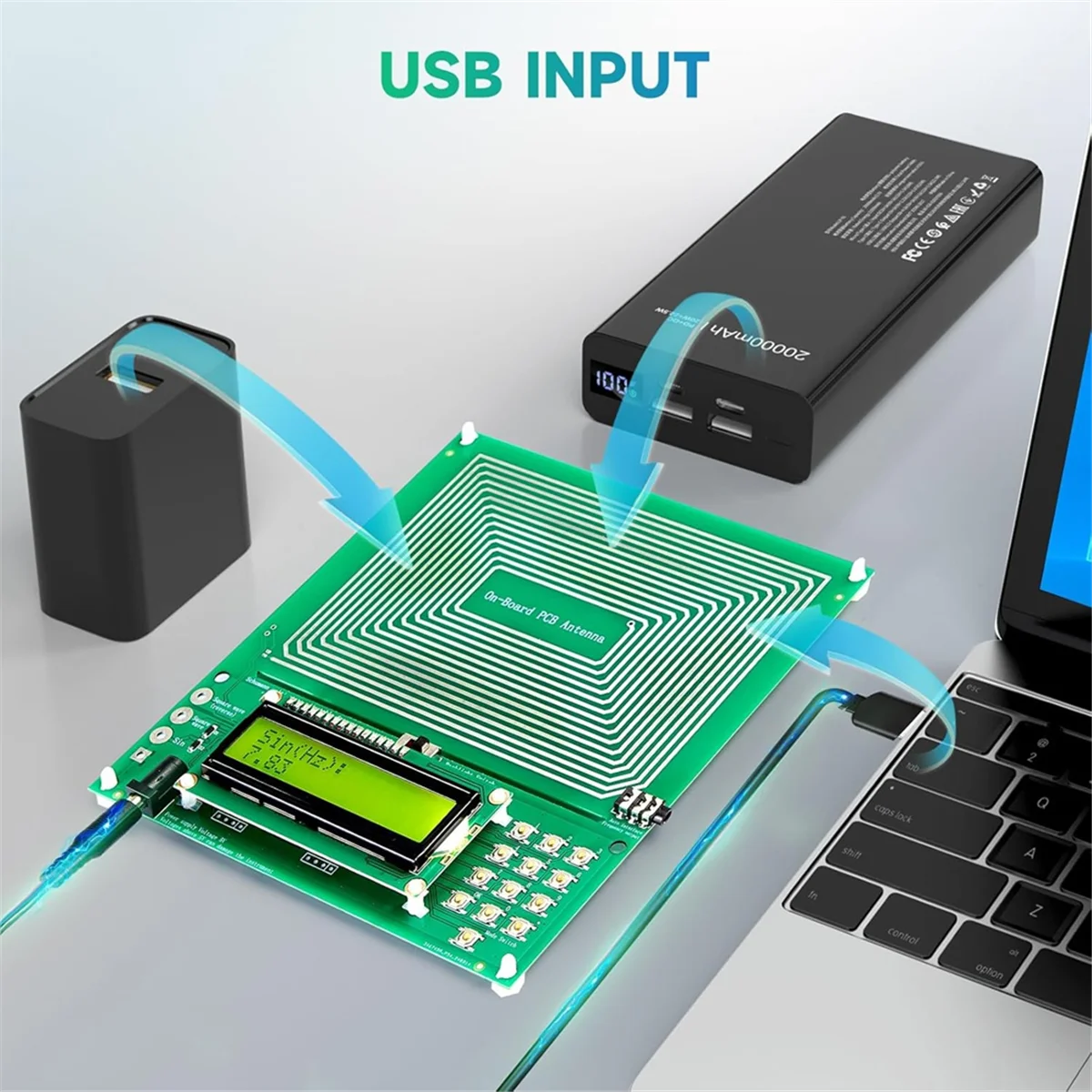 A79G 7.83Hz Sleep Aid and Therapeutic Frequency Device Adjustable Resonance Generator (0.01Hz-200KHz) for Stress Relief