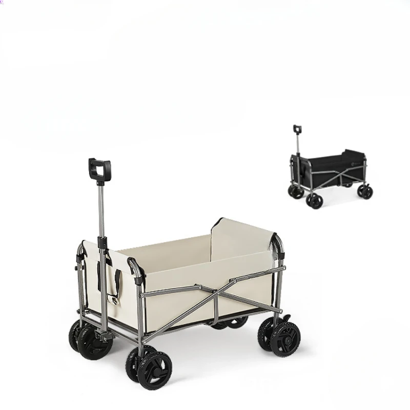 

Camper van flat folding trolley, outdoor folding camp, eight-wheeled children, lying on picnic, pulling trailer