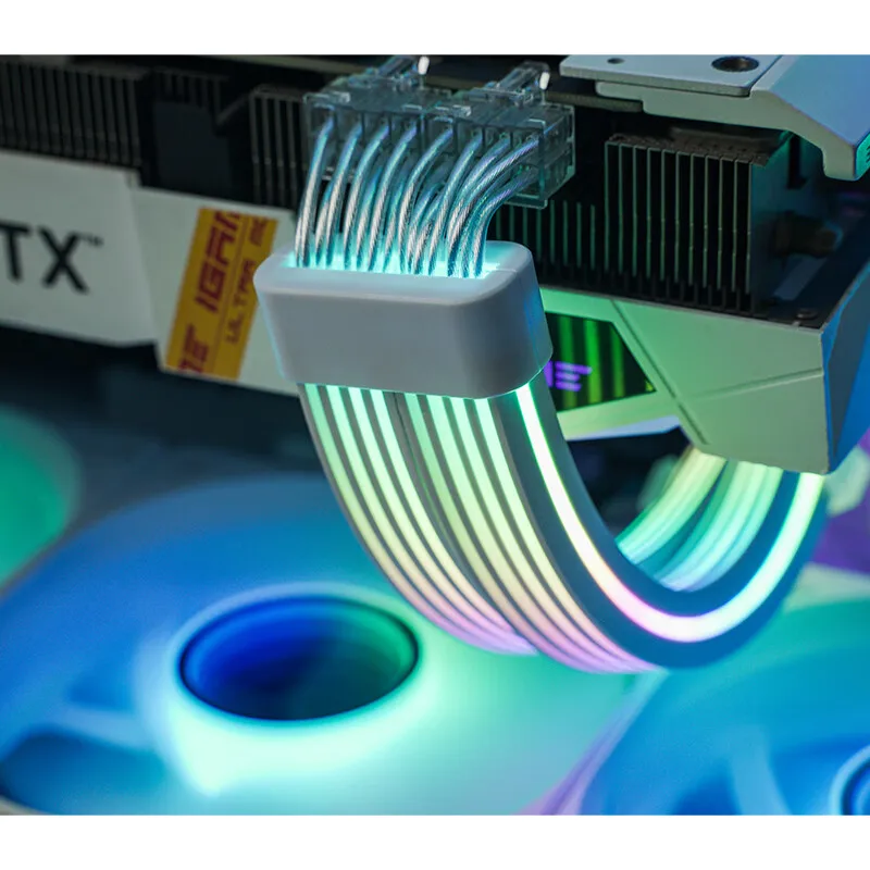 JONSBO DY-2 Power Supply Extension Cable 5V ARGB 24Pin Motherboard Graphics Card 3*8PIN Luminous Extension Cable