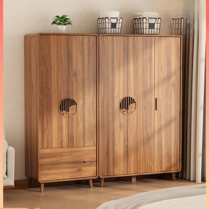 

Chinese wardrobe home bedroom solid wood wardrobe new children's storage lockers