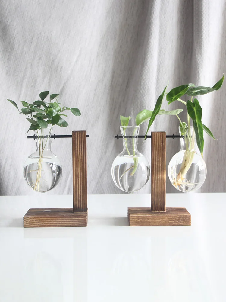 Transparent Vase, Hydroponic Plant Container, Plant Pot, Terrarium Vase Tabletop Decoration, Office and Home Bonsai Decoration