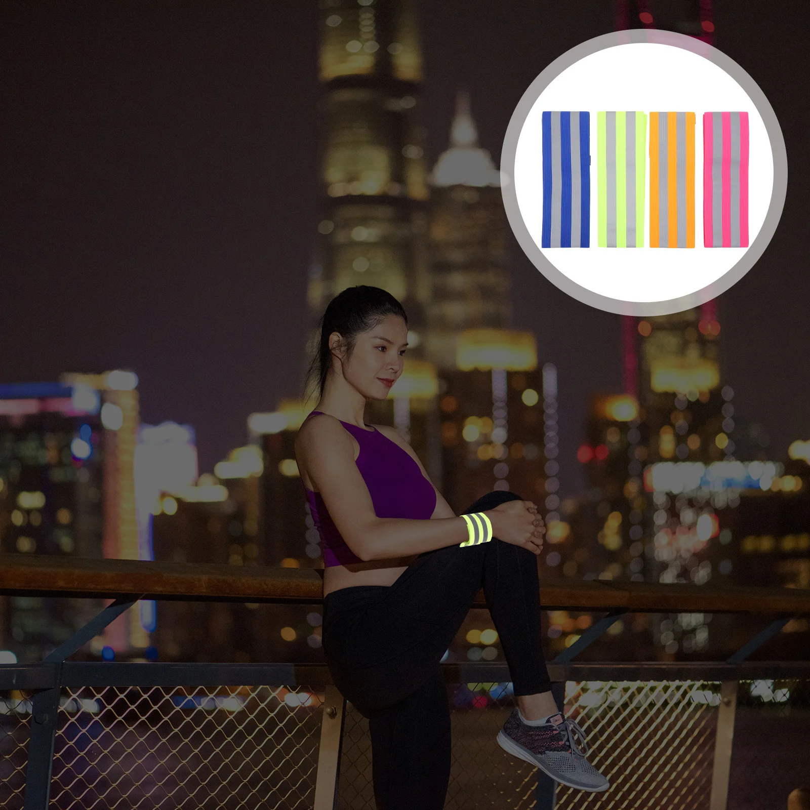 

Reflective Armb 4 Pairs LED Running s Night Walking Vest Gear Lightweight Practical Sports Accessories