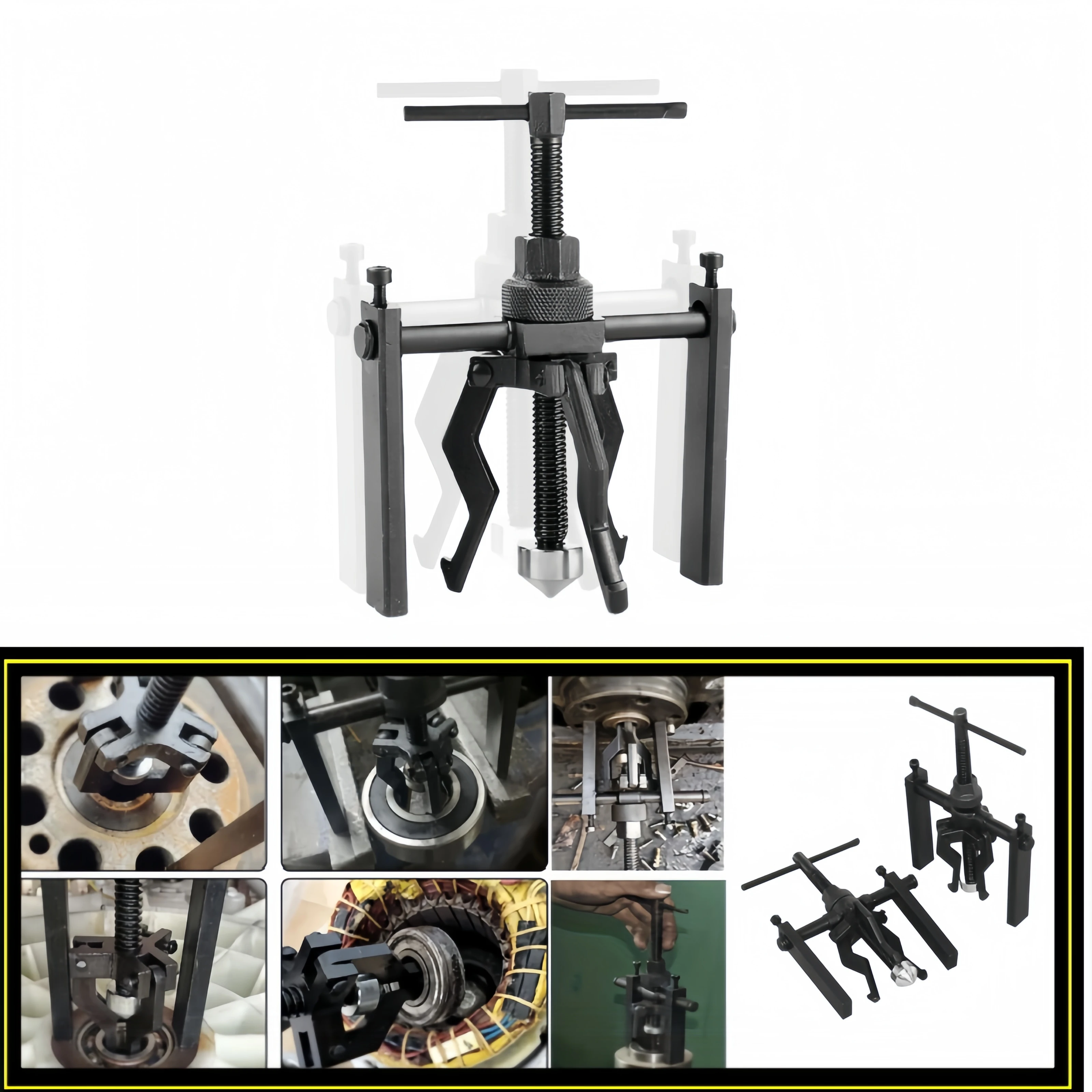 

Heavy Duty Car Bearing Puller Three-Jaw Gear Removal Tool for Auto Repair Easy Separation of Bearings/Gear and Auto Disassembly
