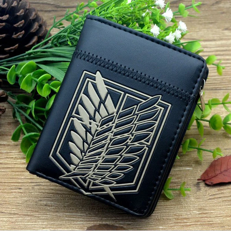 Dompet Pendek Brdwn Titan Fate Skull Sharingan Hitam PU dengan Ritsleting