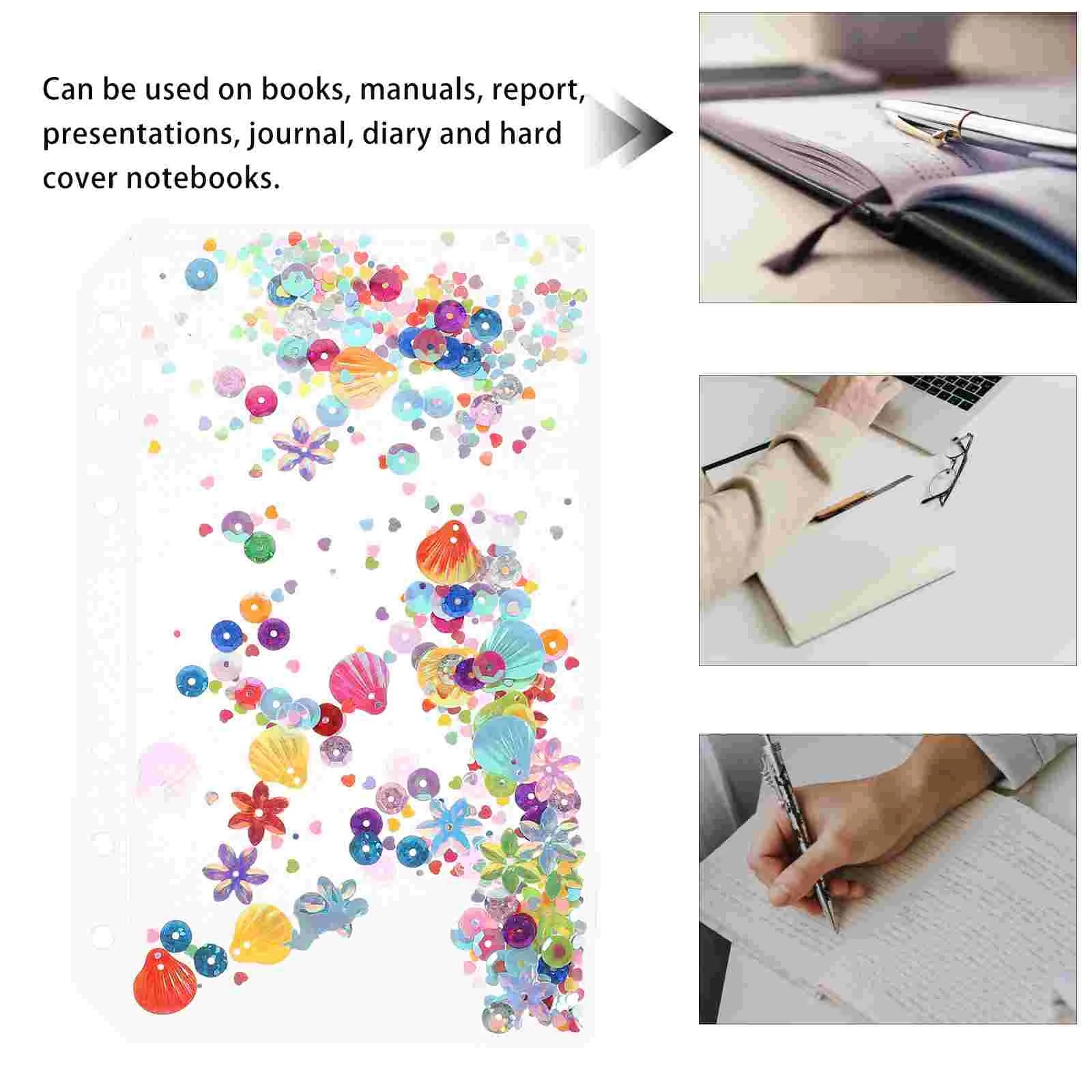 Colorido Book Binder Clips, PVC divisórias coloridas, Amor Informação, Handbook, 10 pcs