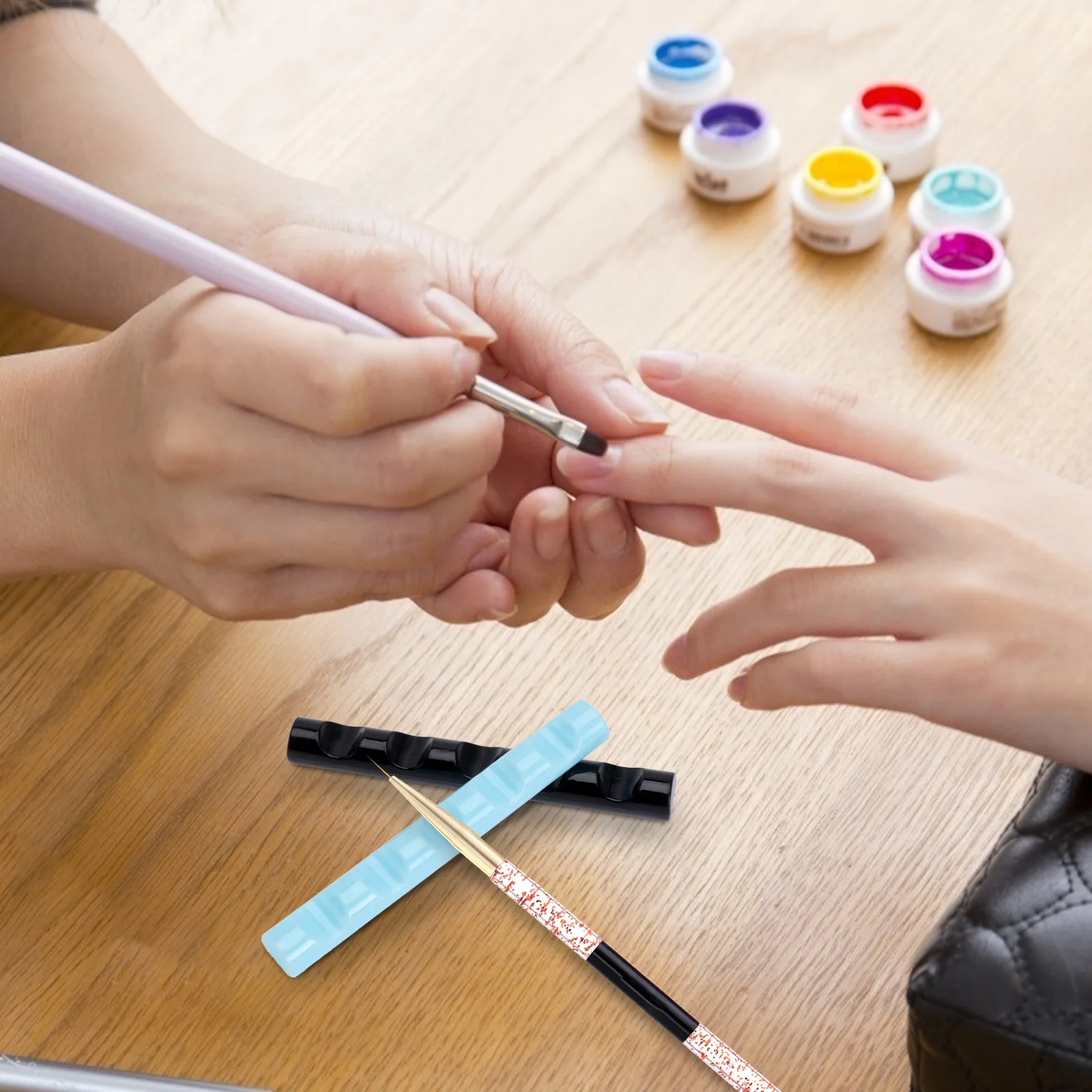 

8 шт., держатели для ручек для дизайна ногтей, акриловые прочные практичные вешалки для ручек для маникюра, принадлежности для маникюрного салона, органайзер для хранения кистей