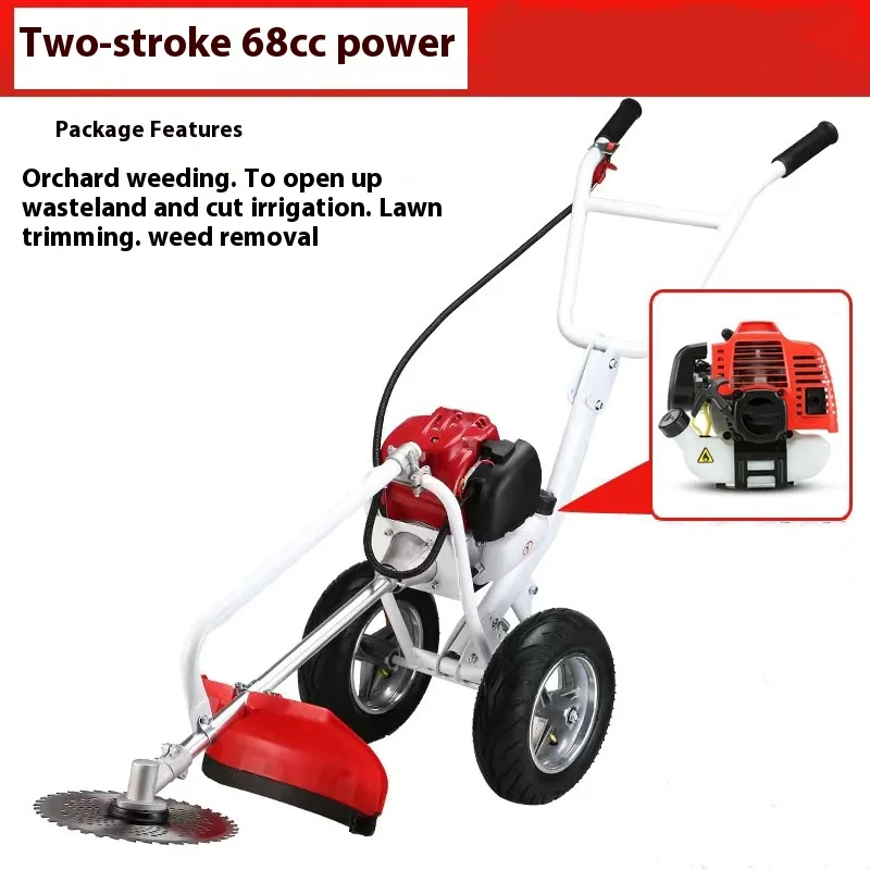 Mesin Pemotong Rumput Rotary 52cc 4-Tak Kelas Industri, Mesin Pengolah Tanah dan Pembuat Parit Multifungsi untuk Kebun, Halaman, dan Taman