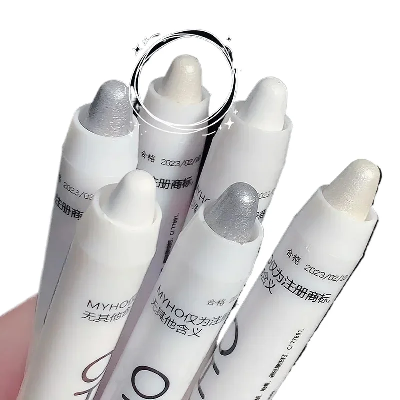 

Pearlescent Silkworm Pen Waterproof and Durable Eye Makeup Paste White Silver