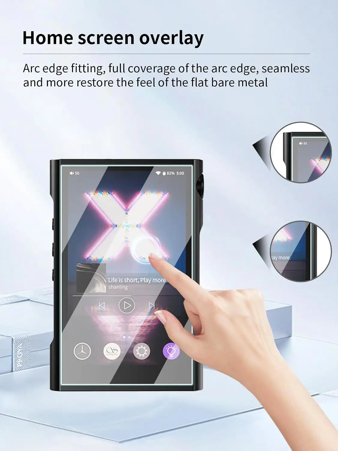 2-5PCS 2.5D 9H Hardness Tempered Glass Screen Protector For SHANLING M3 Ultra M3X MP3 Music Player