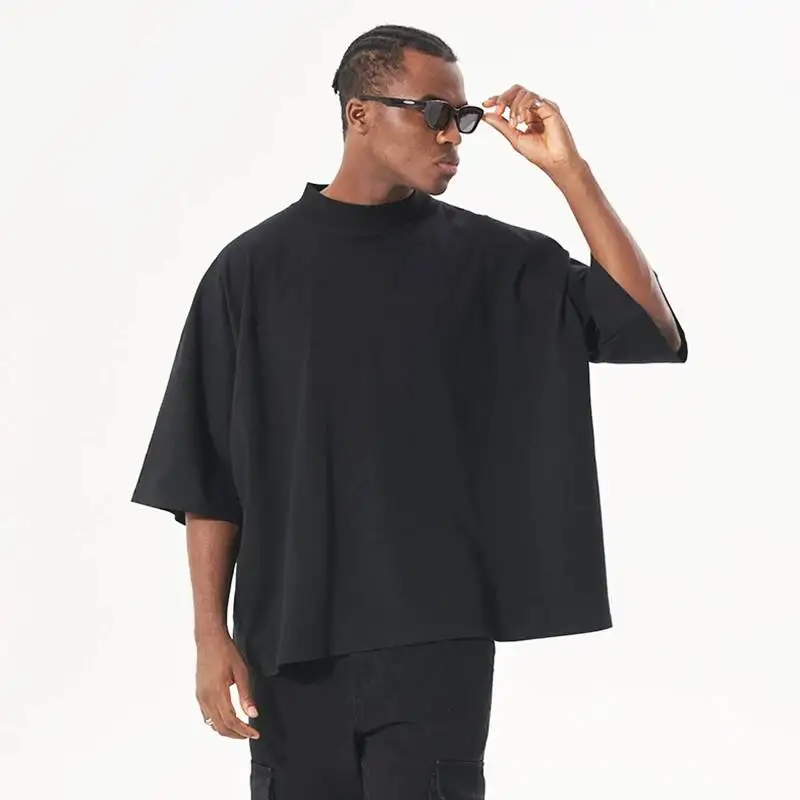 LUZHEN 2026 Summer Solid Color Straight Loose Short Sleeve T-shirts Men's Handsome High Quality Round Neck Tops Clothes JY7971