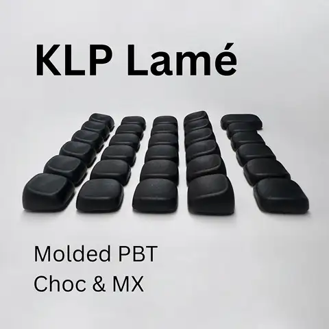 KLP Lamé Keycaps - Injection-Molded PBT Low Profile Keycaps for Kailh Choc V1 Choc V2 MX Switches KLP Lame MX Keycap