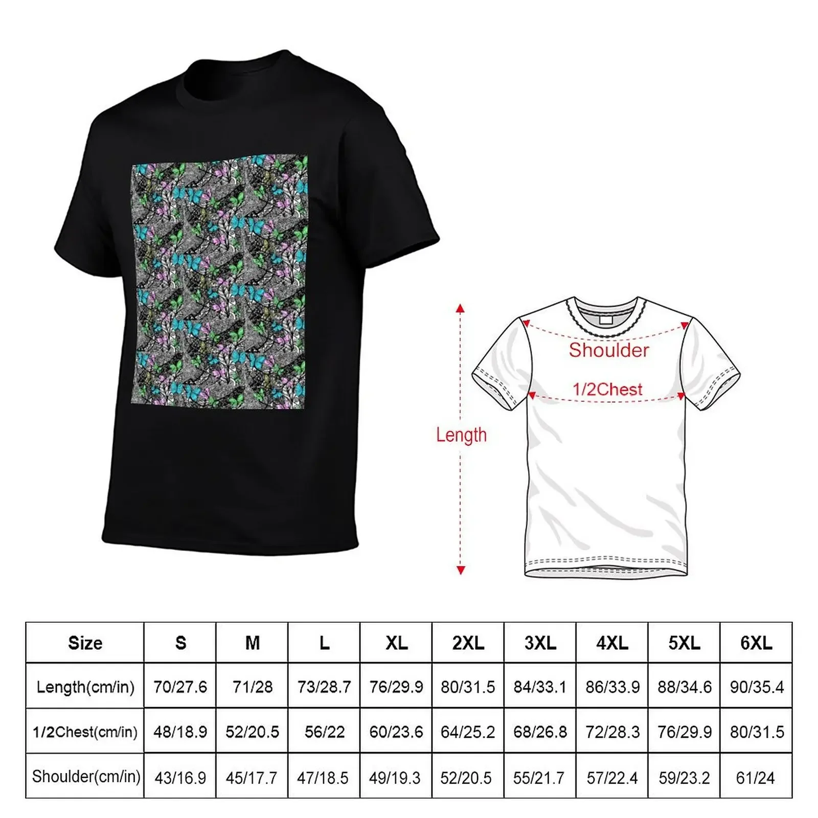 “Carpe Diem” Zentangle Art & Pastel Butterflies T-Shirt Blouse sublime anime figures anime clothes compression shirt men