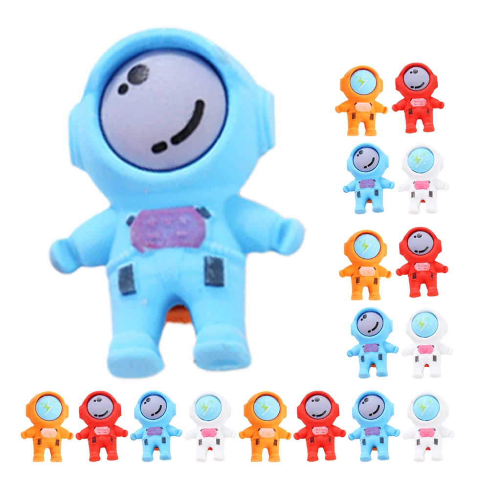 18pcs Astronaut Erasers s Cute Space Themed Mini Erasers Classroom Prizes School Supplies Soft Material Pencil Eraser Science