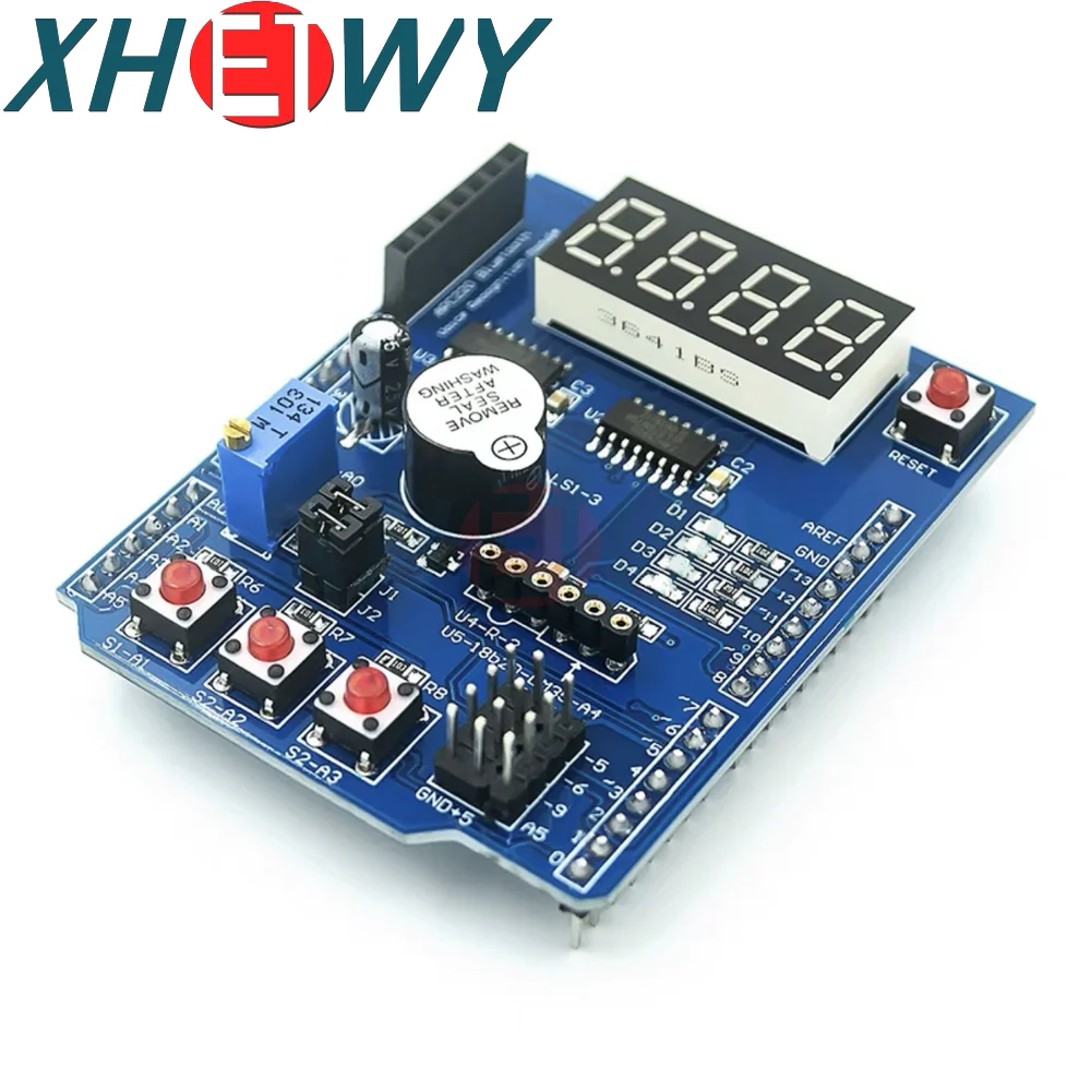 1PCS The multi-functional extension board basic learning kit is suitable for the Uno r3 microcontroller development board