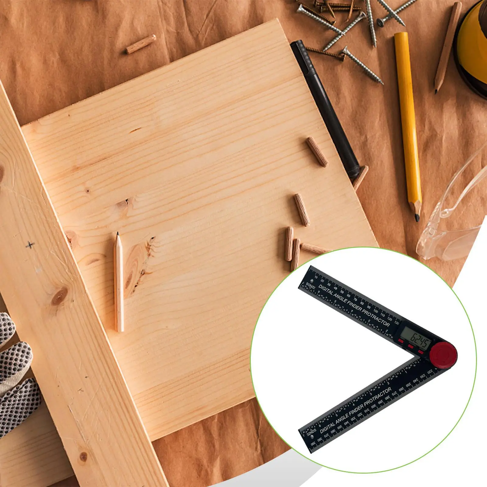 Digital Angle Finder Tool Angle Ruler for Carpenters Woodworkers Decoration