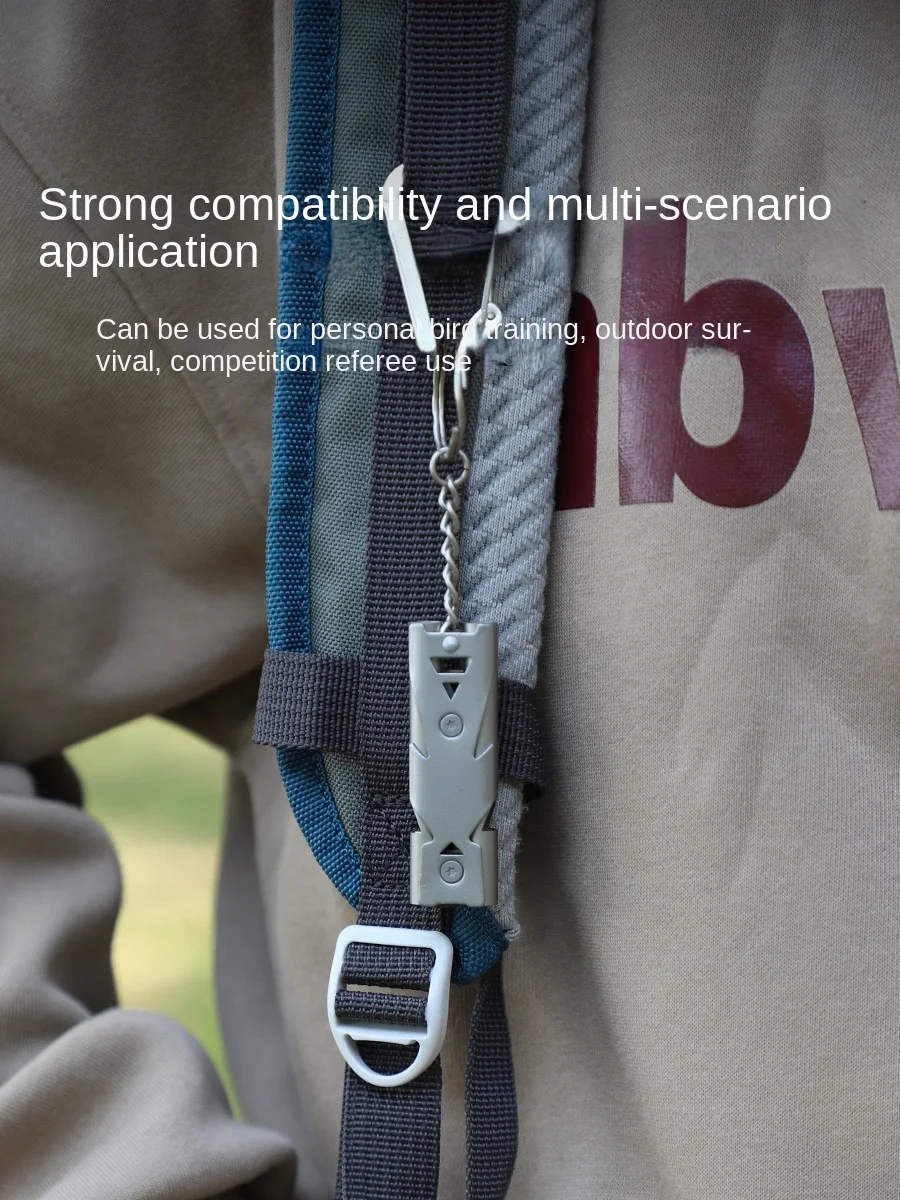 أنبوب مزدوج صافرة متفجرة في الهواء الطلق استغاثة صافرة الفولاذ المقاوم للصدأ عالية التردد زلزال الإنقاذ صافرة صفارة إنقاذ