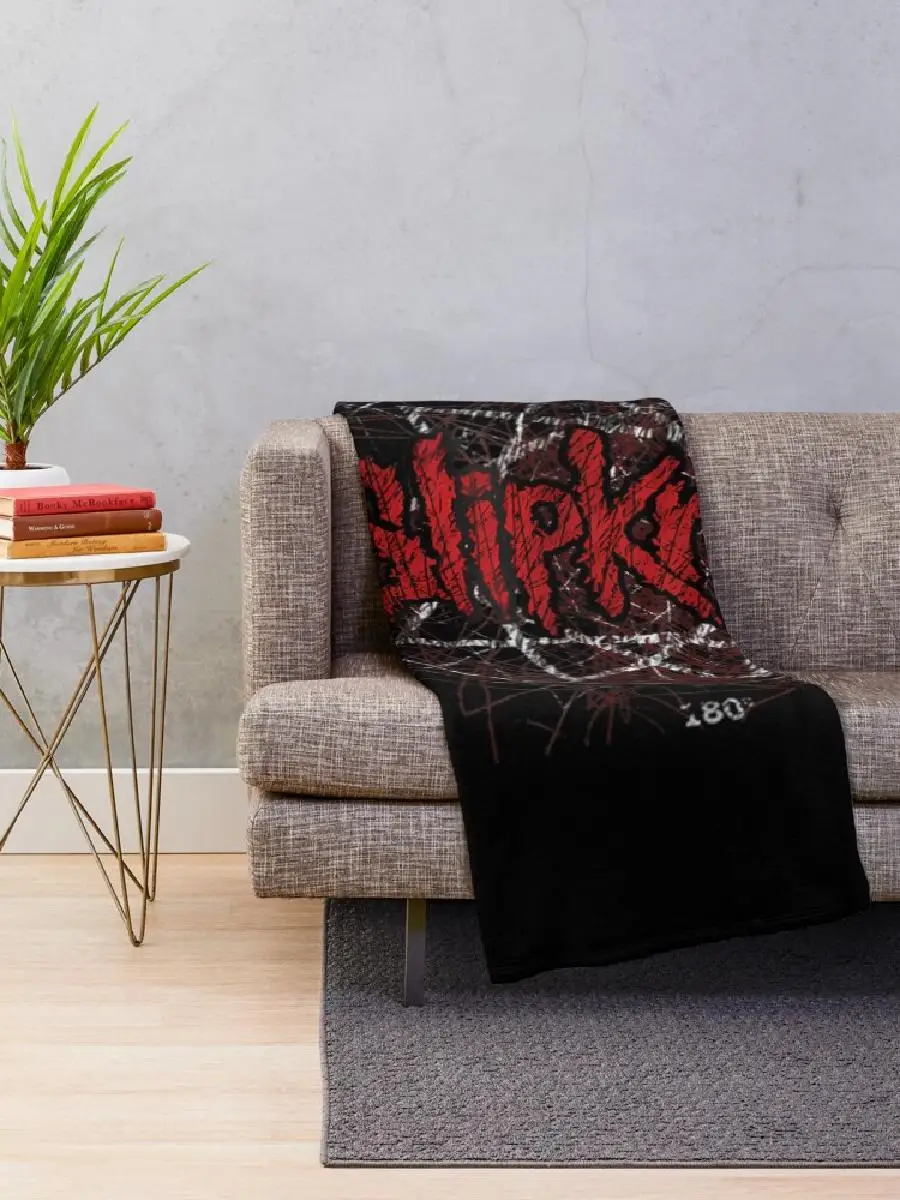SLIPKNOT Band Logo Throw Blanket with Scribble Star Design for Cozy Comfort