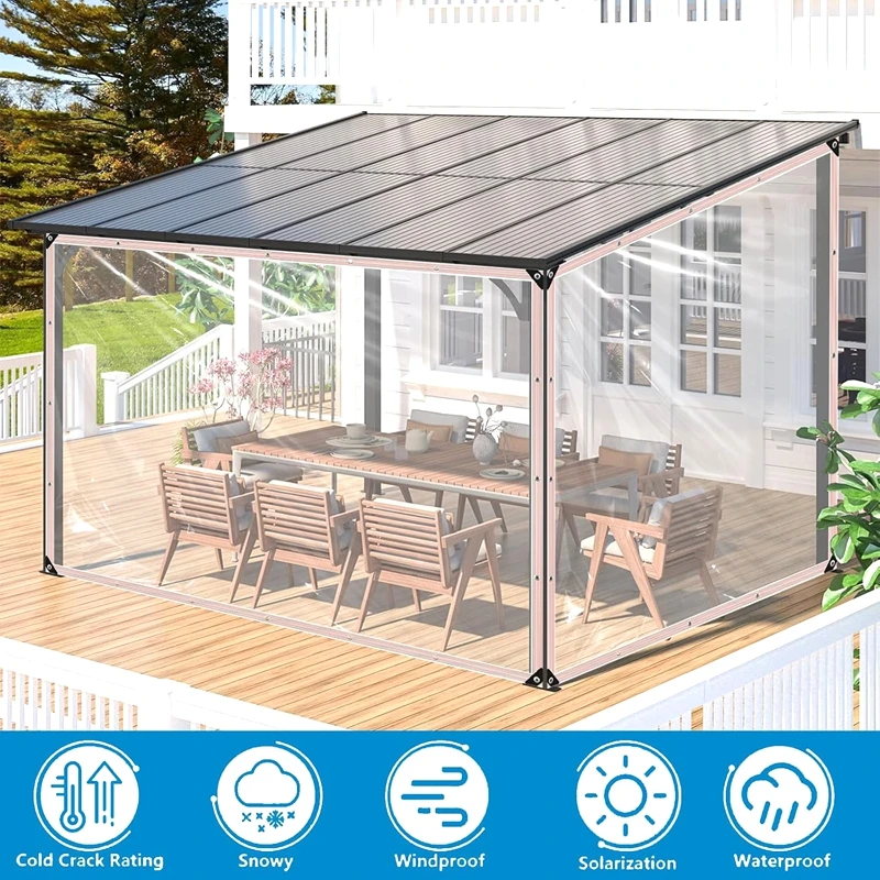 

0,12 мм настраиваемая многофункциональная полиэтиленовая прозрачная водонепроницаемая ткань для садового павильона, окон, ветрозащитные теплые теплицы