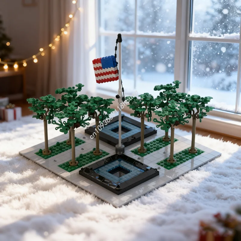 

725pcs MOC 9 Memorial Cityed Model Building Blocks Architecture Assemble Christmas Gifts DIY Idea Toys Education Brick Birthday