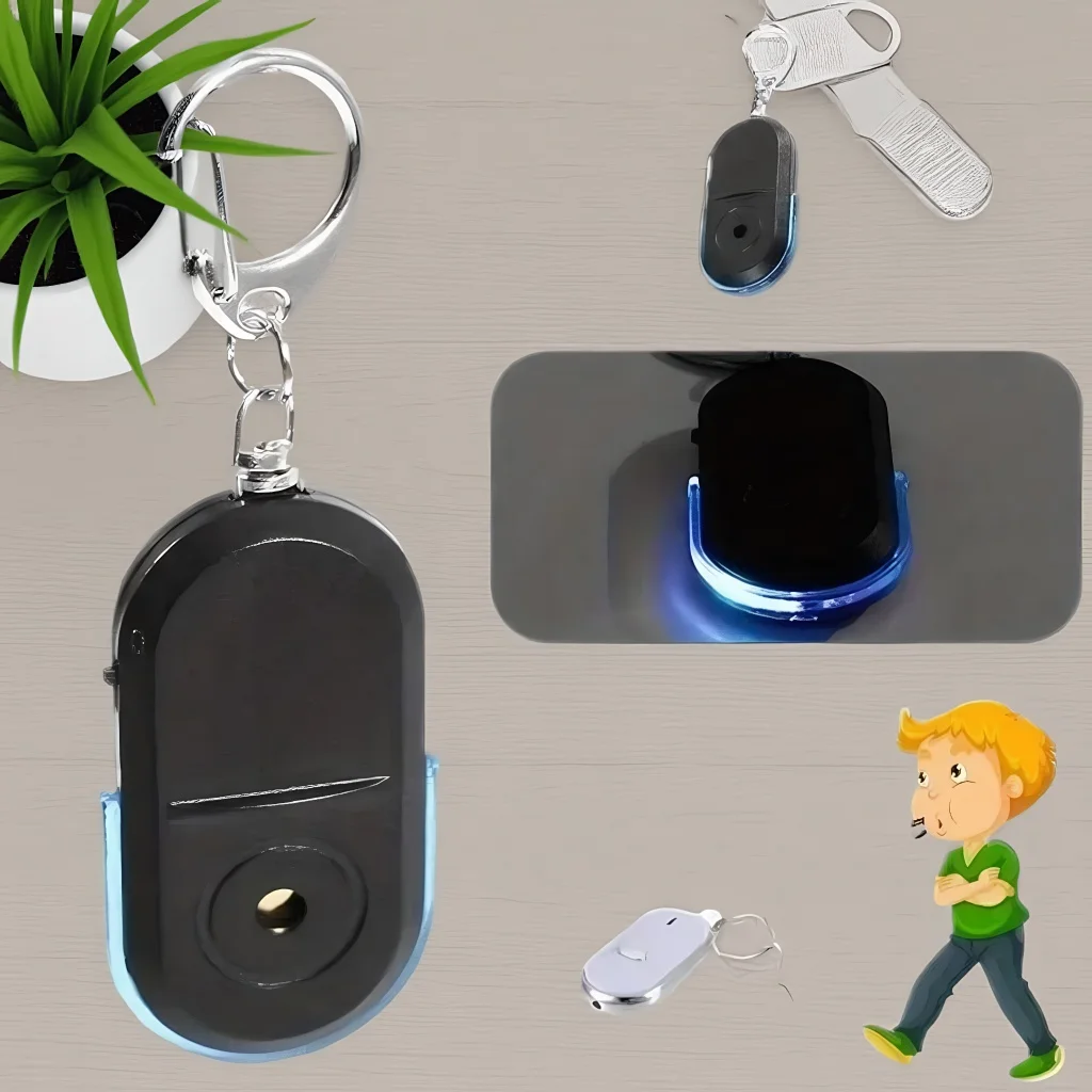 قطعة واحدة من محدد موقع المفاتيح الزرقاء المضاد للخسارة - أداة تعزيز الذاكرة LED #1