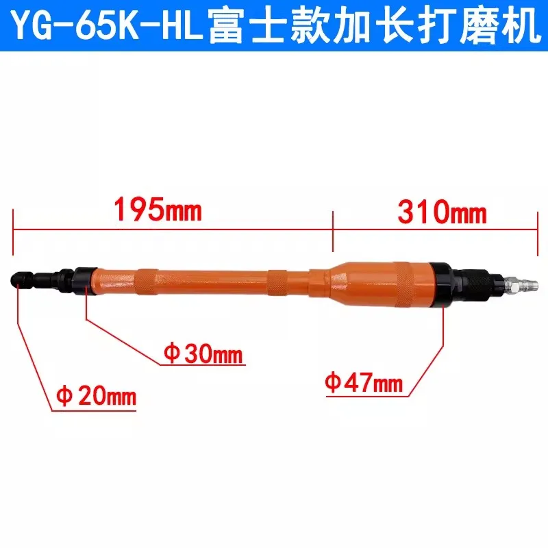 Pneumatic Deep Hole Grinder Industrial Grade 6mm Collet Straight Handle Grinder Fuji Model Fg-65K-Hl Engraving Grinder