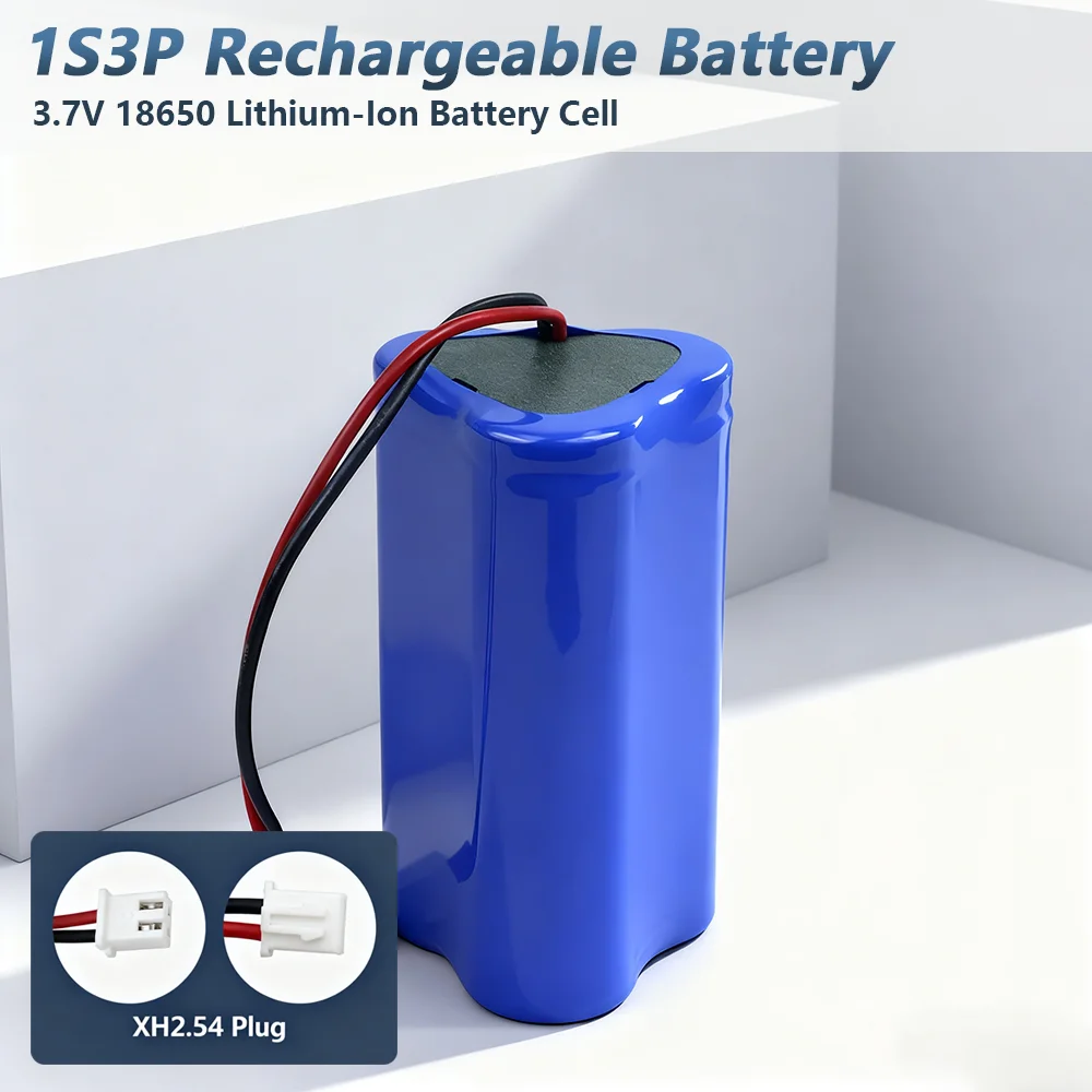 

3.7V 1S3P 3000-9000mAh Battery Pack Rechargeable Li-ion for LED Strip Router Camera Speaker Electronic Gadgets DIY Power Supply